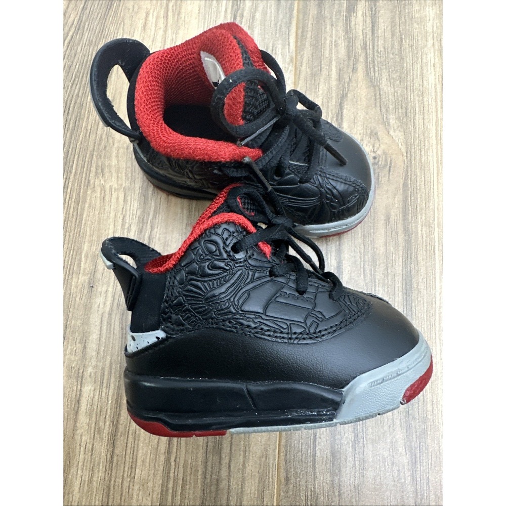 Nike Air Jordan Dub Zero Black Cement‎ Red Sneakers 311072-013 Toddler 3C